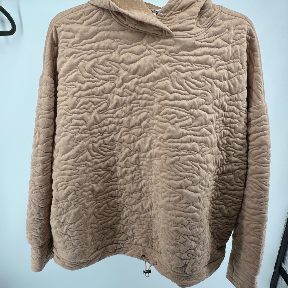 Nine West Textured Cowl Neck Sweater in Tan